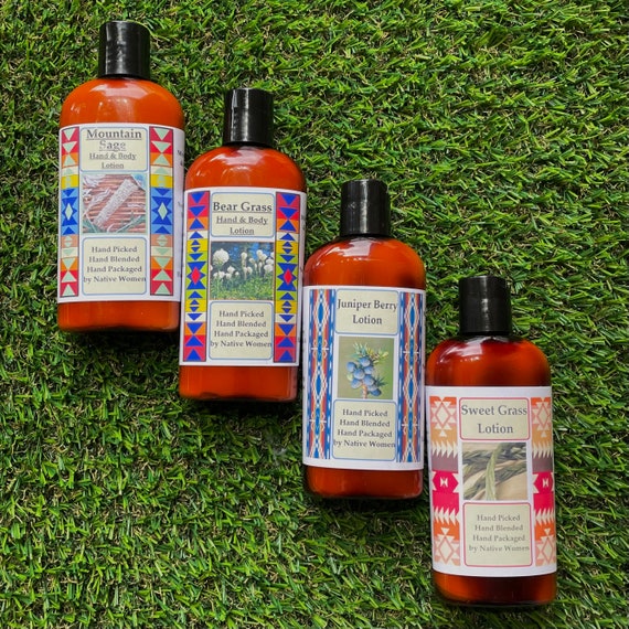 Authentic Native Made Lotion; Sage, Juniper, Beargrass