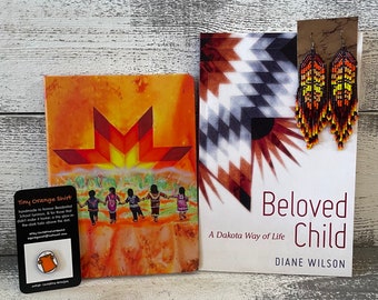 Every Child Matters Set; Beloved Child; Beaded Earrings; Journal; Residential Boarding School