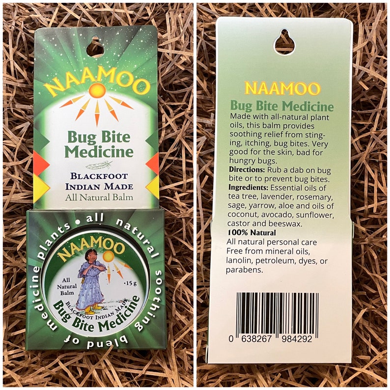 Authentic Native Made Balms for Children; Naamoo; Blackfeet Made: Red Root Bug Bite Medicine