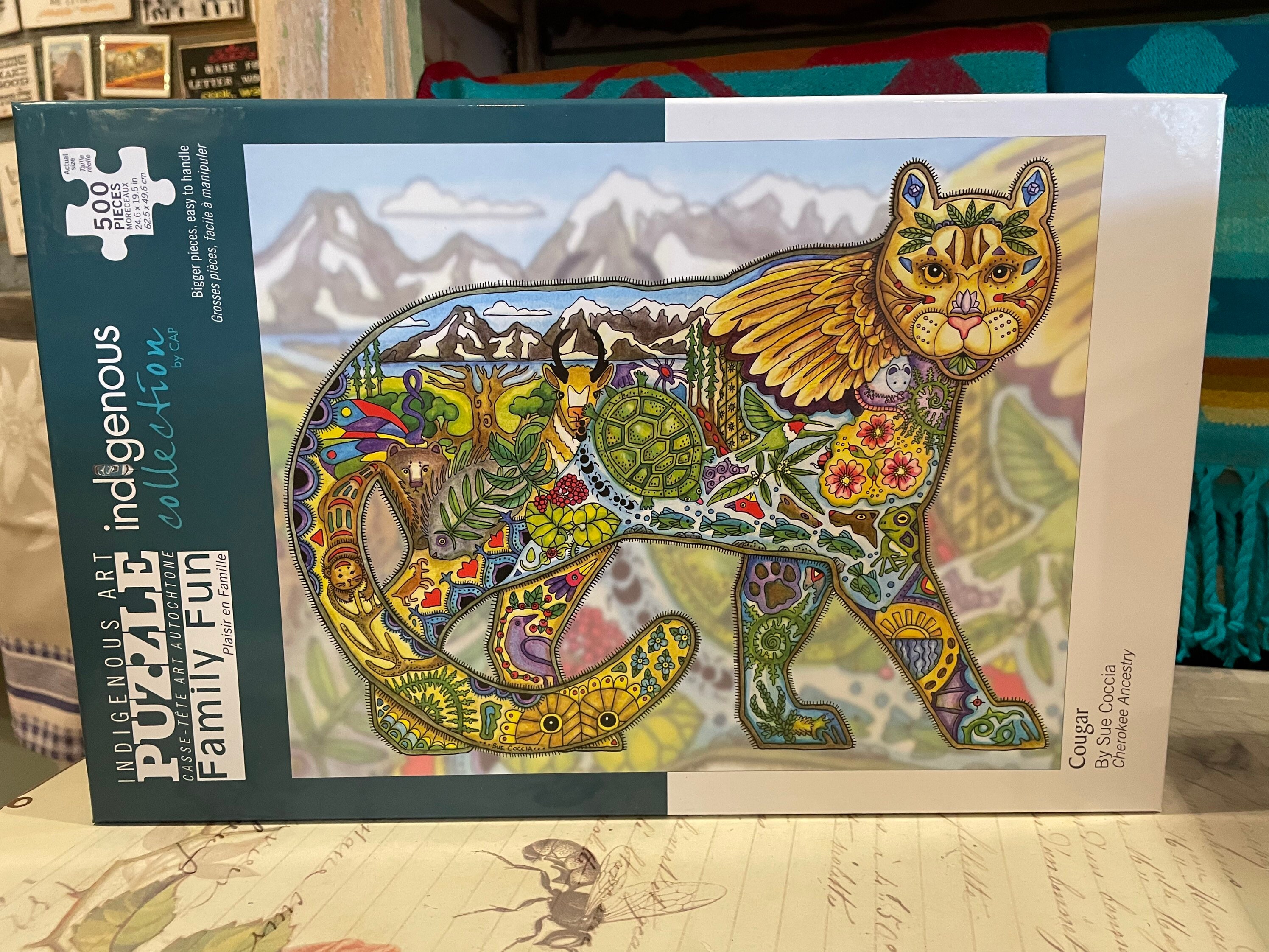 Indigenous Puzzles Art by Canadian Indigenous Artists Cougar