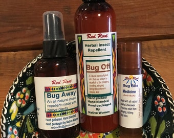 Authentic Native Made Bug Spray, Lotion; Blackfeet Made; Red Root Plant Based Insect Repellent