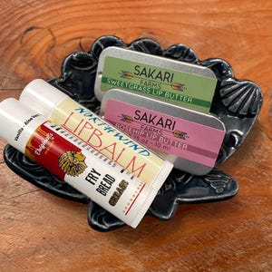 Authentic Native Made Lip Balm and Lip Butter; Sweetgrass, Rosehip, Frybread, Vanilla, Beeswax