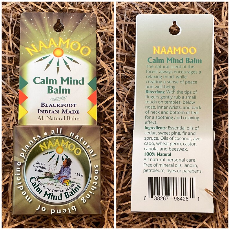 Authentic Native Made Balms for Children; Naamoo; Blackfeet Made: Red Root Calm Mind