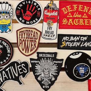 NTVS Iron-On Patches; Native Designed; Native Made