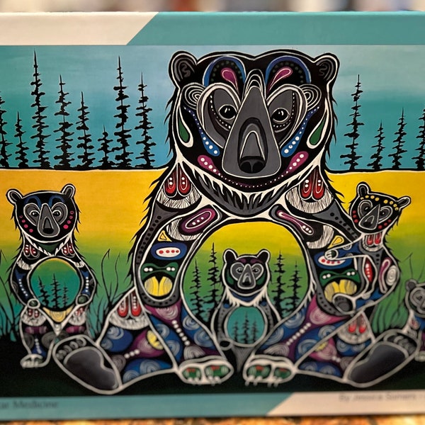 Indigenous Puzzles; Art by Jessica Somers, Odanak Abenaki, Metis & Jean Taylor, Tlingit