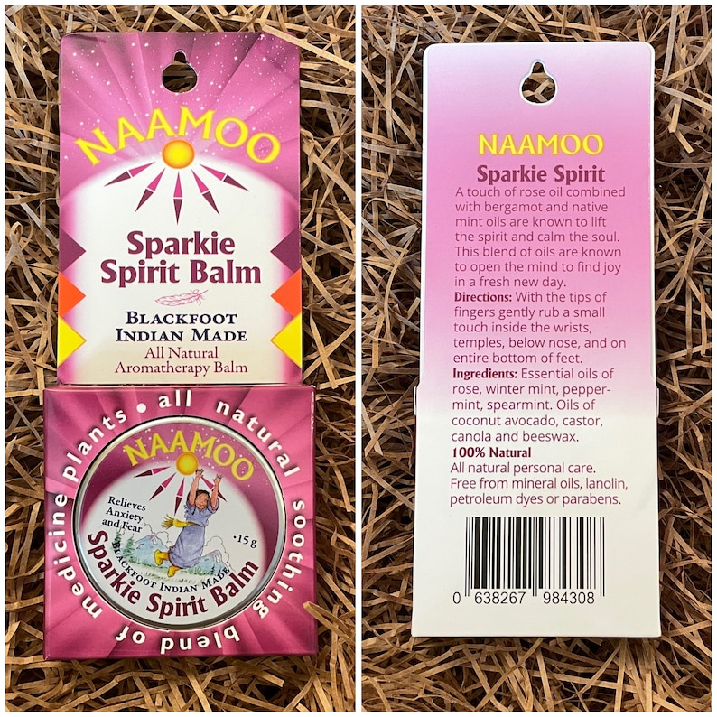 Authentic Native Made Balms for Children; Naamoo; Blackfeet Made: Red Root Sparkie Spirit