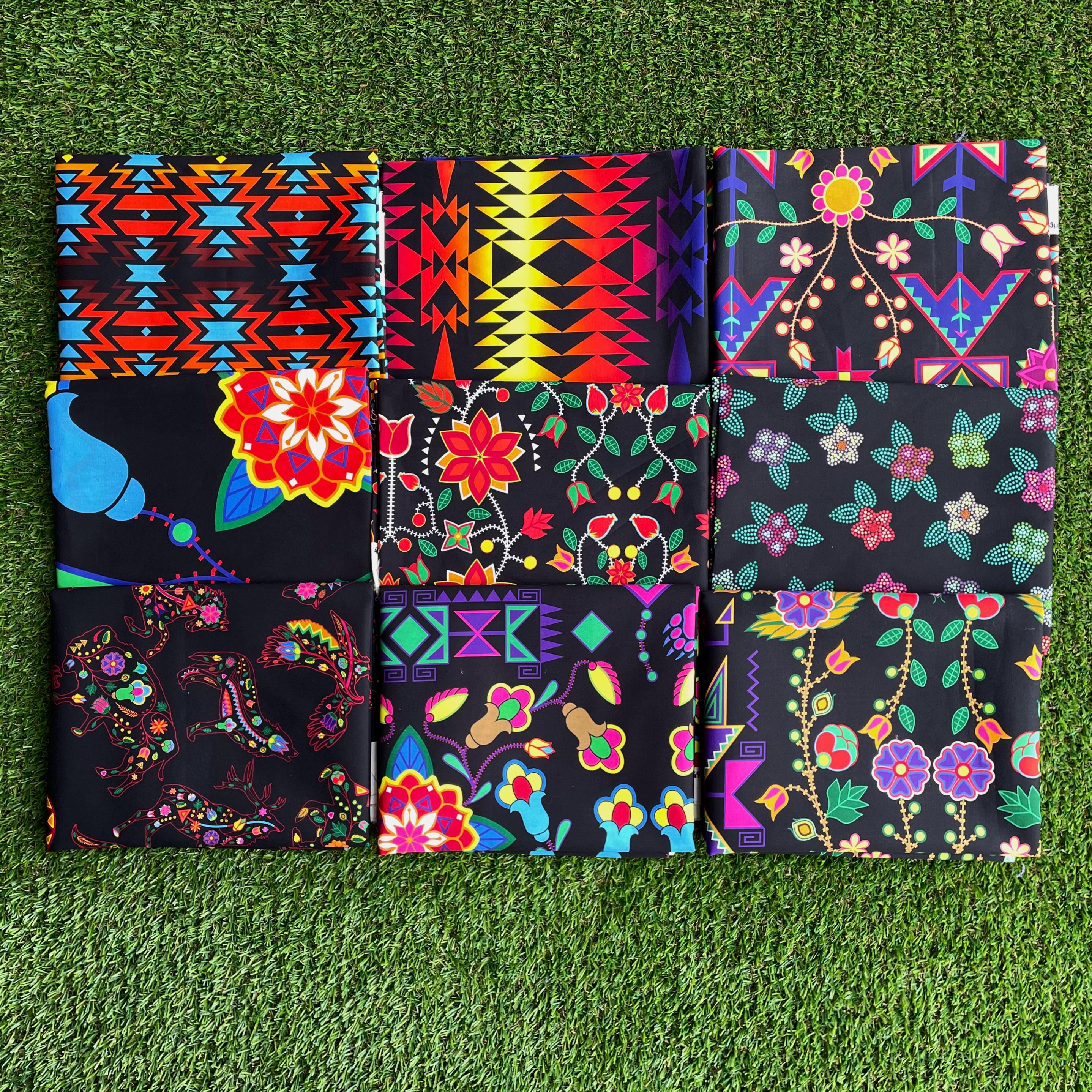 NEW DESIGNS! Native Designed Cotton Fabric by 49 Dzine; One Yard Cut to Order