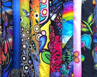 Indigenous Designed Cotton Fabric; Sold By the Yard; Cut to Order