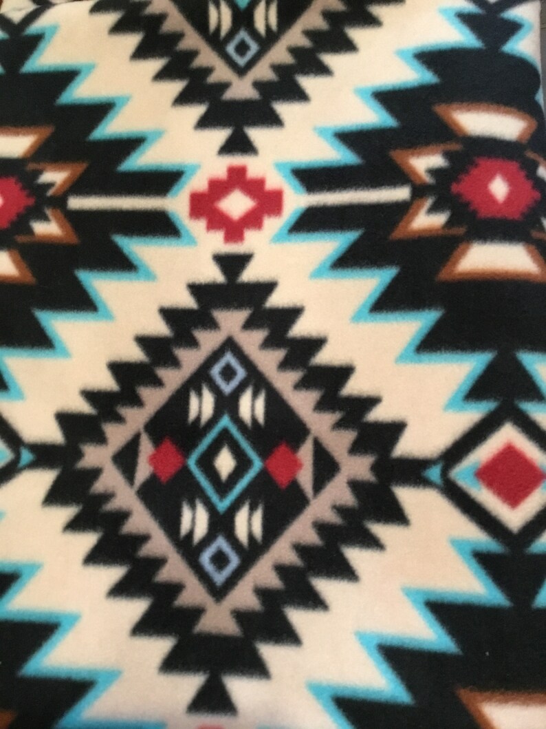Native Print Fleece Blanket Full size 5x6 fleece Made on the Etsy