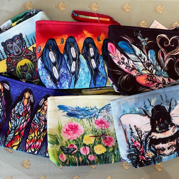 Indigenous Collection Makeup Bags; Indigenous Designed
