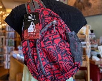 Von Ureinwohnern entworfener Sling Pack; Umhängetasche; Tagesrucksack; Kleiner Rucksack