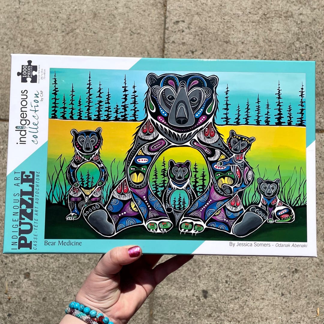 Indigenous Puzzles; Art by Jessica Somers, Odanak Abenaki - Etsy