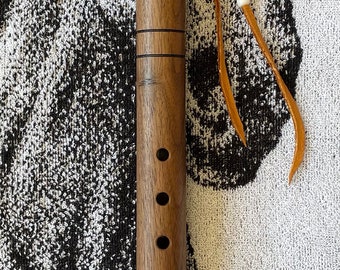 Montana Made Native Design Flute; Walnut & Zebrawood; D# Minor