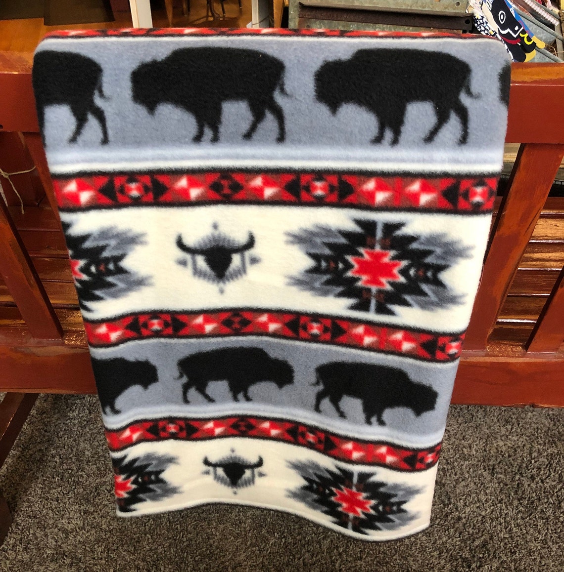 Native Print Fleece Blanket Full size 5x6 feet fleece Made Etsy