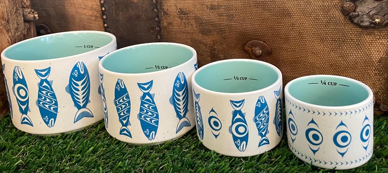 Native Northwest Ceramic Measuring Cups - Thumbnail 4