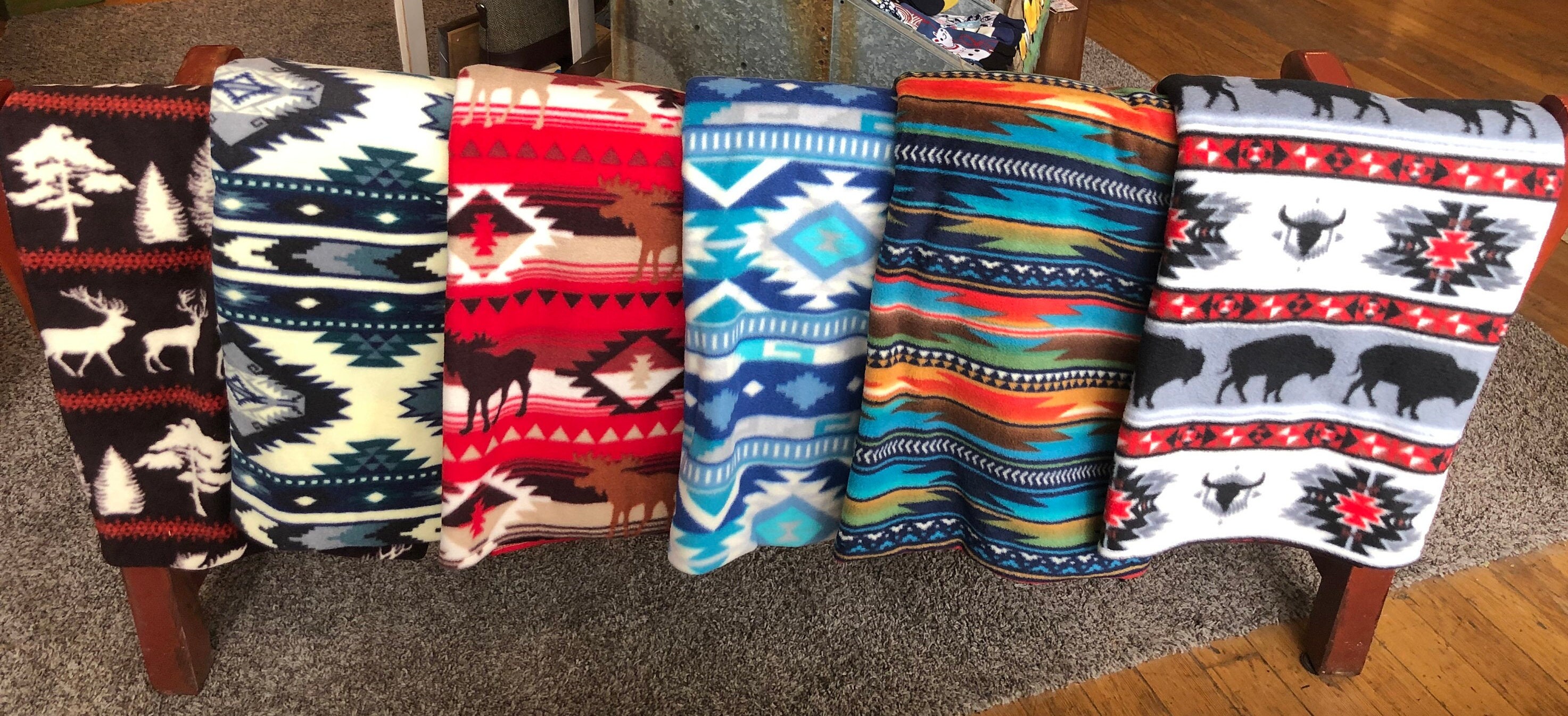 Native Print Fleece Blanket Full size 5x6 feet fleece Made Etsy