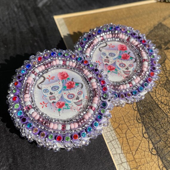 Beaded powwow earrings hot sale