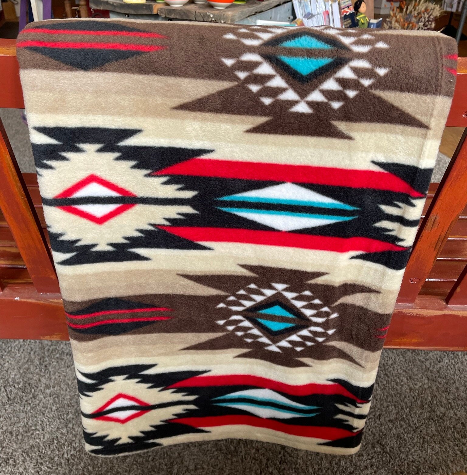 Native Print Fleece Blanket Full Size 5x6 Feet Fleece Made Etsy UK