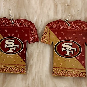 Jersey Shirt Earrings, Football team, basketball team, custom designs