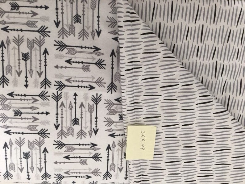 Arrow Tribal Black and White Cotton Baby Blanket