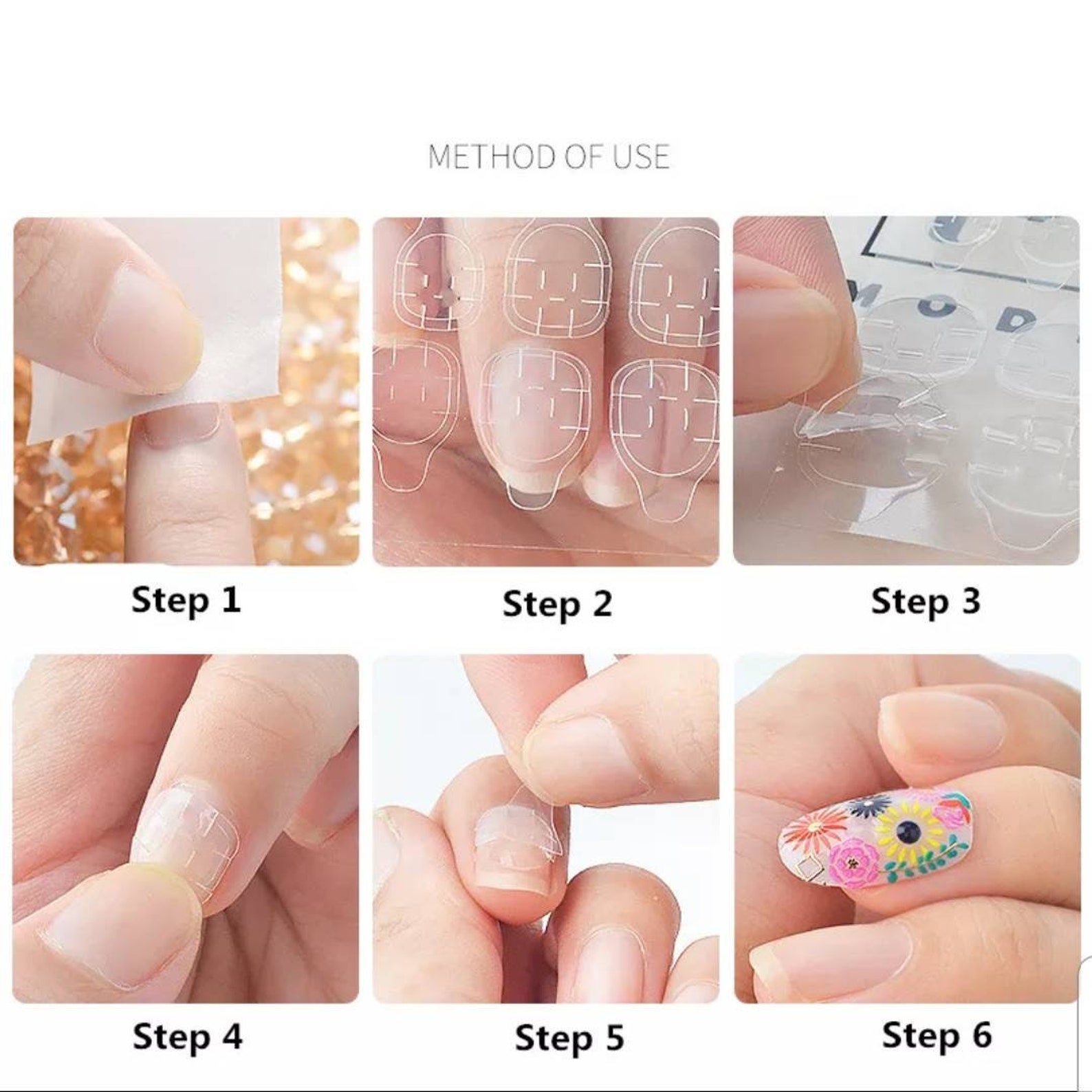Nail Glue Adhesive Tabs 4 Sheet for False Nails Presson Etsy