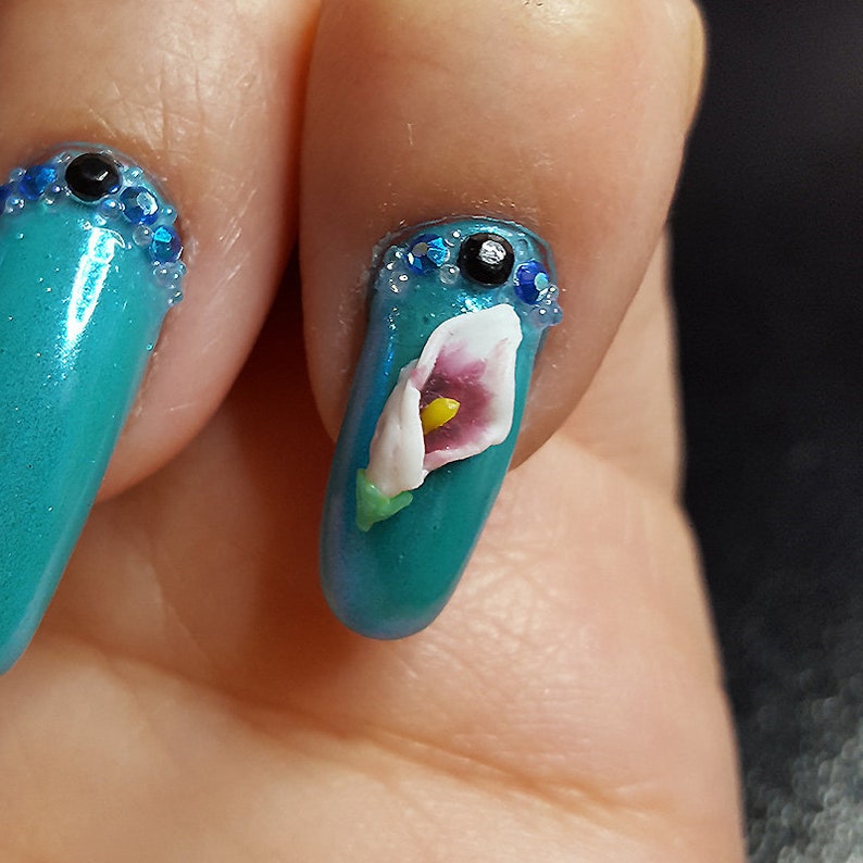 Calla Lily Flower Nail Charms for Nail Art Acrylic Flower Etsy