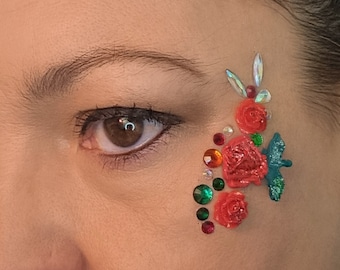 Adhesive glitter face gems #weartherose Red Rose England Women's Rugby World Cup Guinness 6 Nations St George