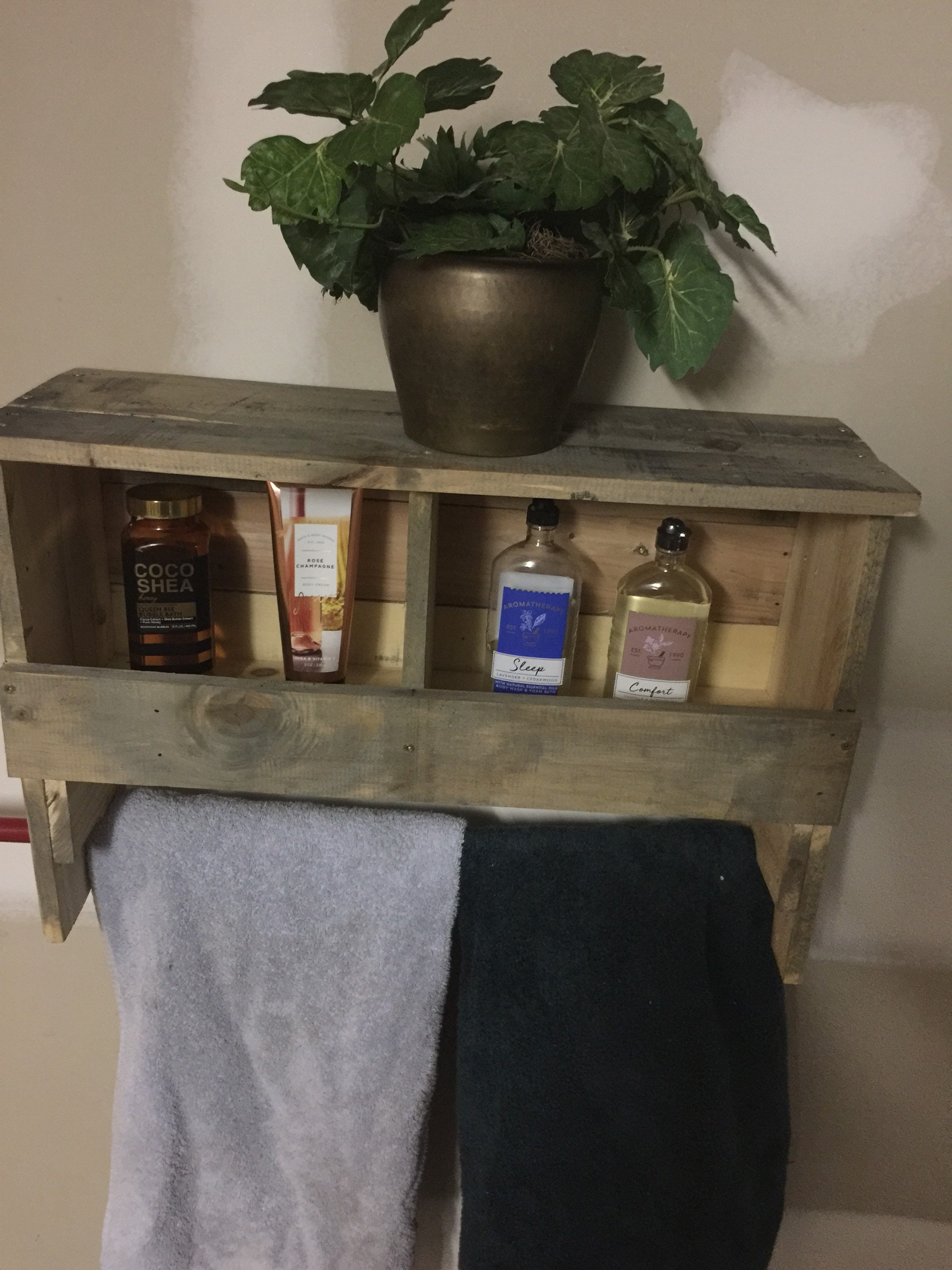 Bathroom Cabinet W/ Towel Rack - Etsy