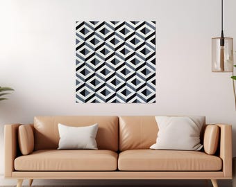 Boxed In - Hand-Made Wall Art Quilt