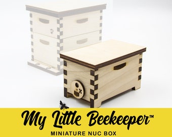Kit de modelo de caja nuclear de mi pequeño apicultor, caja nuclear de apicultor, regalo de apicultura para él o ella, kit de modelo de madera cortado con láser