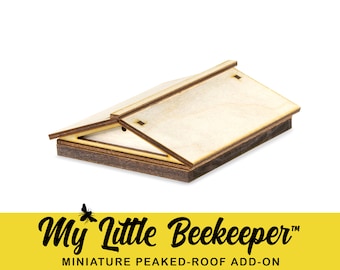 My Little Beekeeper Peaked Roof Model Kit Add-on, Wooden beehive model building, beekeeper gift for him or her, honeybee homeschool
