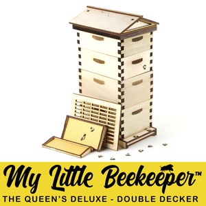 My Little Beekeeper Super Hive Model Kit, Wooden beehive model building, desktop beehive, beekeeping gift for him or her, bee homeschool