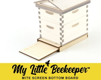 My Little Beekeeper Mite Screen Bottom Board model kit add-on, Wooden beehive model building, beekeeper gift for him or her, bee homeschool