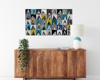 Pointed Conversation - Hand-Made Wall Art Quilt