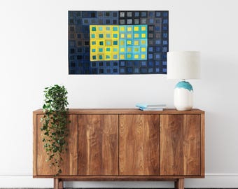 Universo Inverso - Edredón decorativo de pared hecho a mano