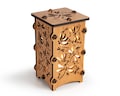 Dragonflies Wooden Statement Lantern, Cozy nightlight lantern made with solid Maple or Cherry wood, Professionally finished electric lamp