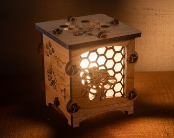 Honey Bee Wooden Statement Lantern Cozy Unique Lantern Made -   Australia