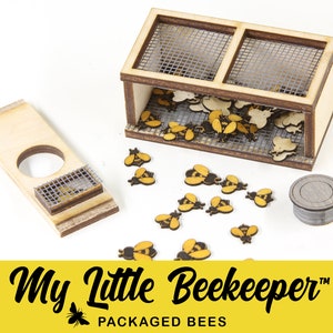 Pack d'abeilles My Little Beekeeper, cadeau pour apiculteur, jouet éducatif miniature, module complémentaire pour kits de modèles de ruche My Little Beekeeper