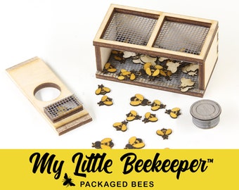 My Little Beekeeper Package of Bees Add-On, Beekeeper Gift, Miniature Model Educational Toy, Add-on for My Little Beekeeper Hive Model Kits