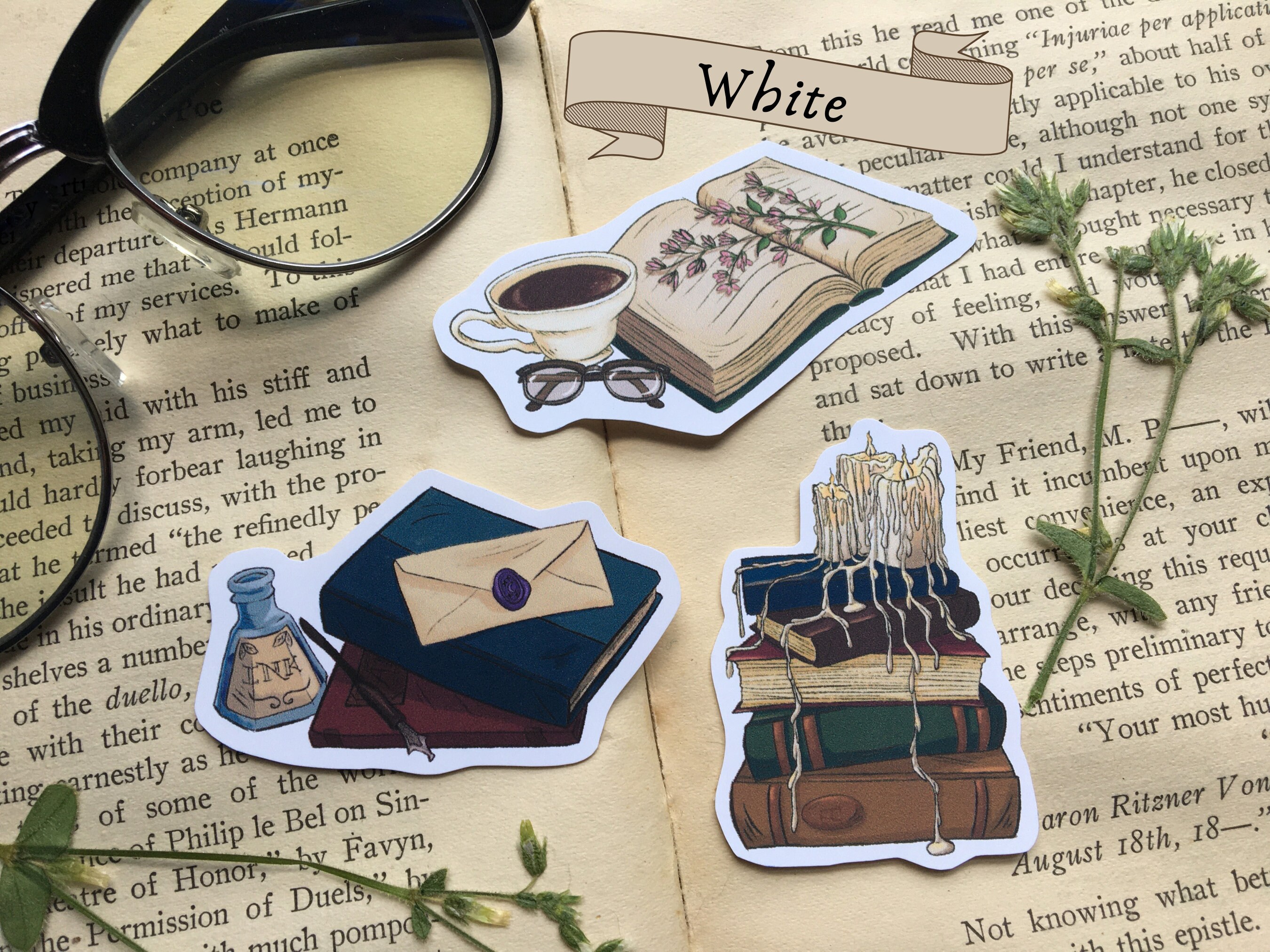 Dark Academia Sticker Pack Stickers for Bookworms Gifts for - Etsy