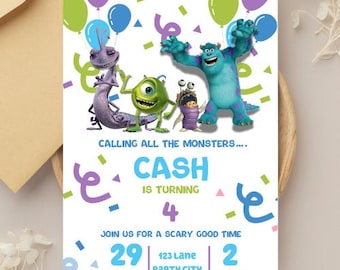 Calling All the Monsters – Birthday Invitation | Editable Canva Template | Instant Download | Monsters Theme Party Invite