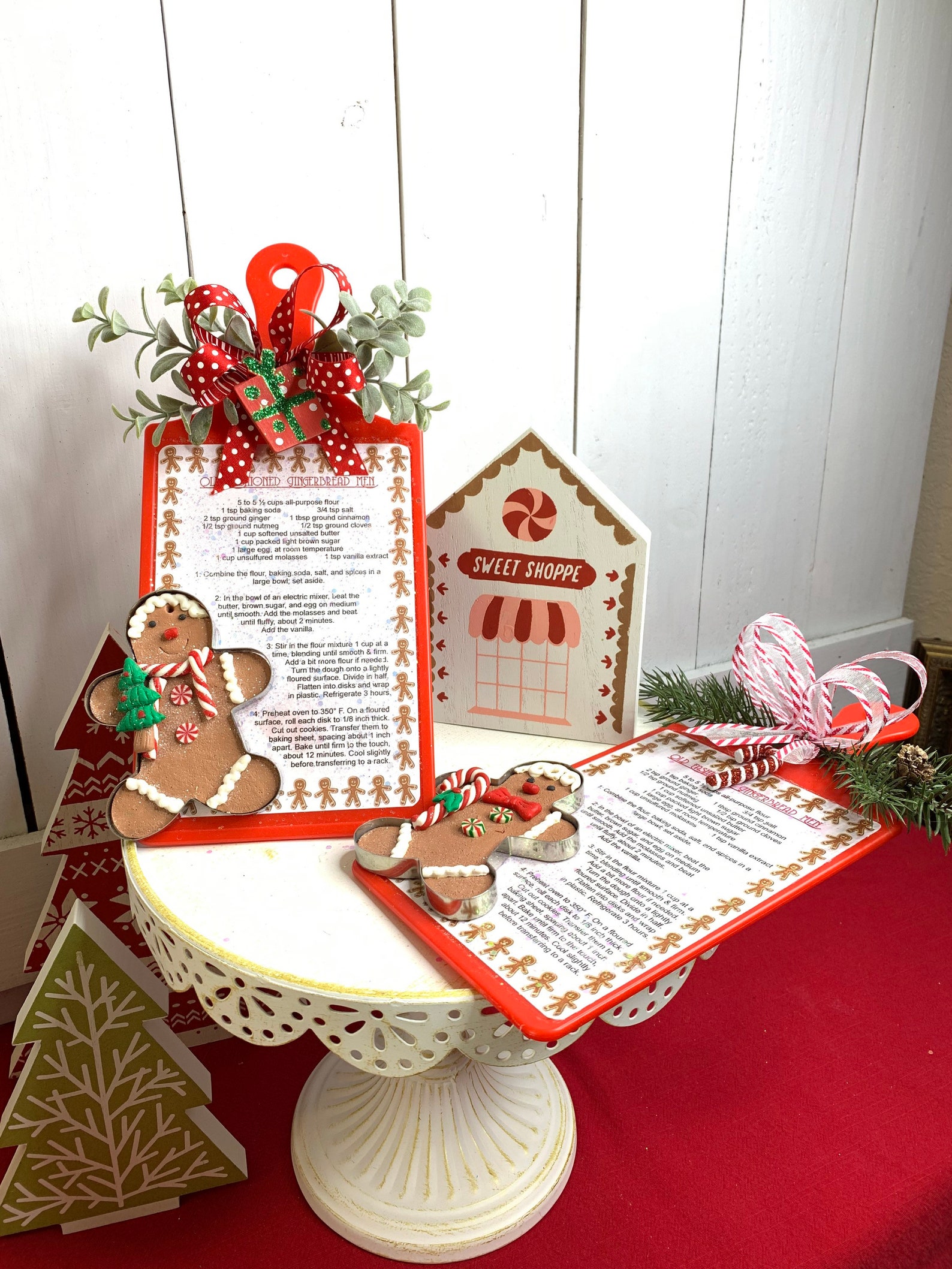 Gingerbread Cutting Board Decorative Gingerbread Recipe Etsy