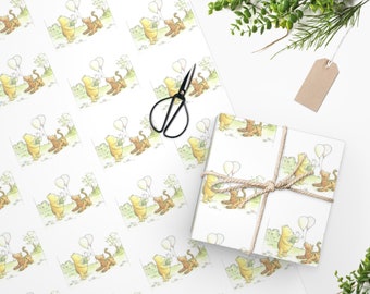 Winnie the Pooh Wrapping Paper, Baby Shower, Boy Girl, Wrap, Gift Wrap sold  by Common Caril, SKU 40409929