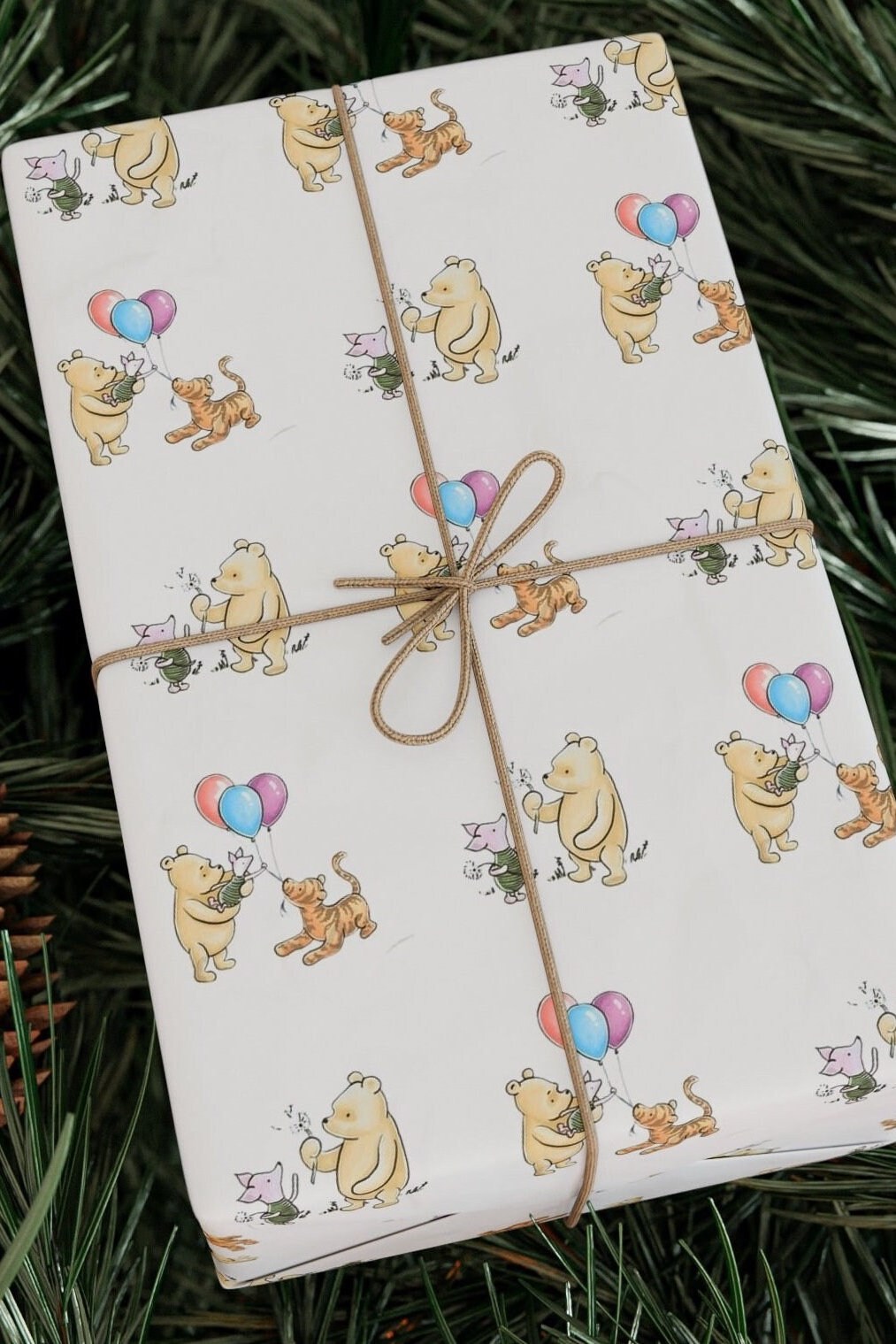 Winnie the Pooh Wrapping Paper With Tigger and Piglet classic Winnie