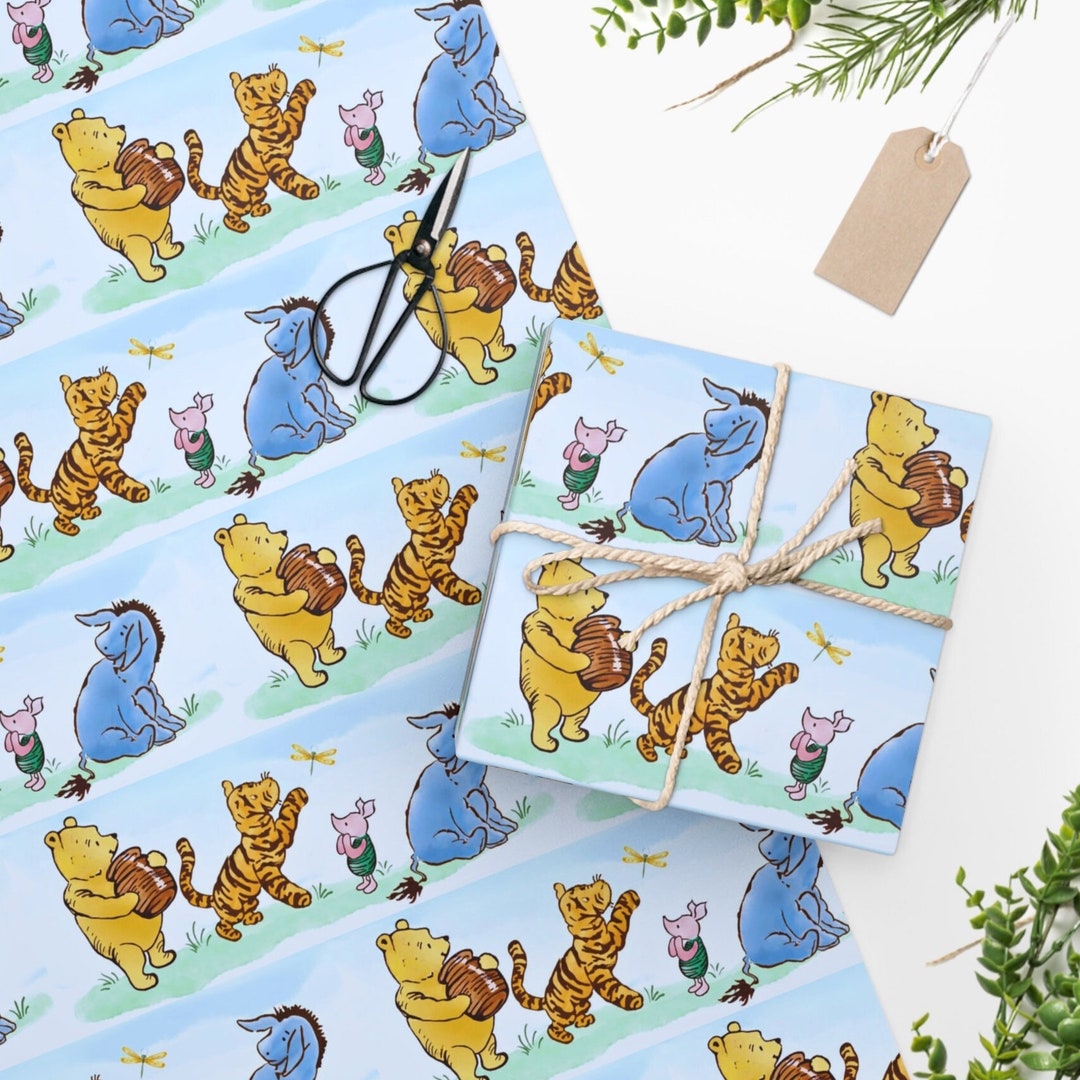 Classic Winnie the Pooh Wrapping Paper With Tigger Piglet Etsy