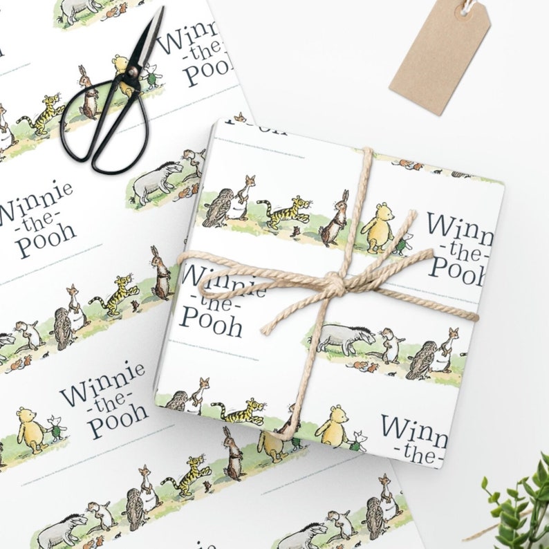 Winnie the Pooh Wrapping Paper Etsy
