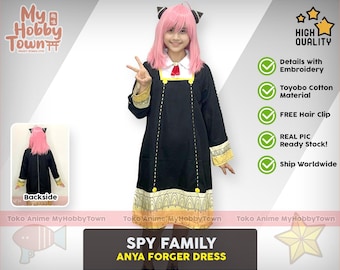 Costume cosplay anime nero uniforme scolastica d'élite vestito famiglia spia