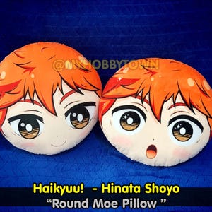 Oreiller d&#39;anime - Peluches de tête Chibi de forme ronde - Haikyuu Hinata Shoyo Kageyama Tobio Kenma Oikawa Kuroo Bokuto Miya Atsumu Osamu