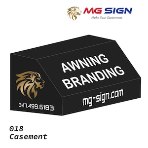 Casement Awning Canopy (Model 018) – DIY-Friendly Kit for Storefronts, Windows, Doors, Patio, Commercial and Residential Use