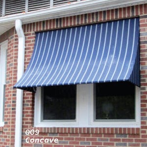 Concave Awning Canopy (Model 009) – DIY-Friendly Kit for Storefronts, Windows, Doors, Patio, Commercial and Residential Use